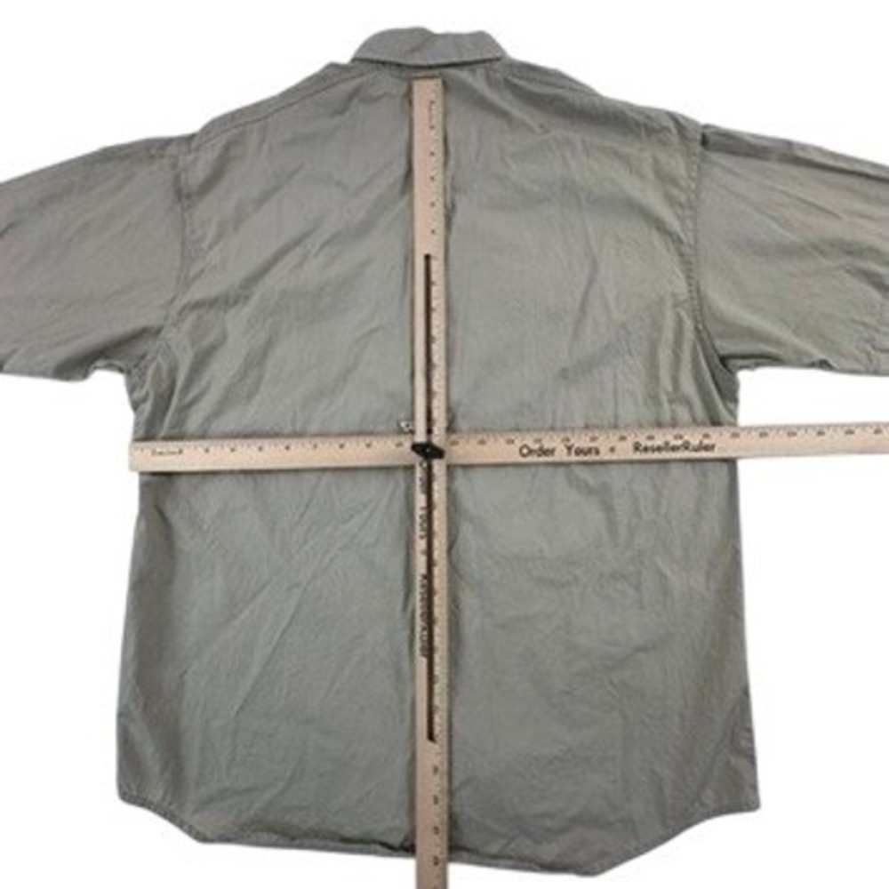 Columbia Mens S PFG Fishing Shirt Tan Short Sleeve NCC Pennant FM7130 - Picture 12 of 14
